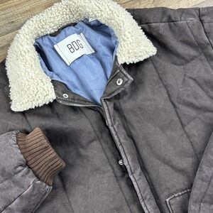 BDG Urban Outfitters Men's Quilted Canvas Work Utility Jacket Brown Size M